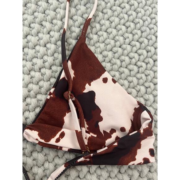 Skatie• ‘Sarah’ Bikini Top in DALLAS Cow Print - Picture 6 of 17
